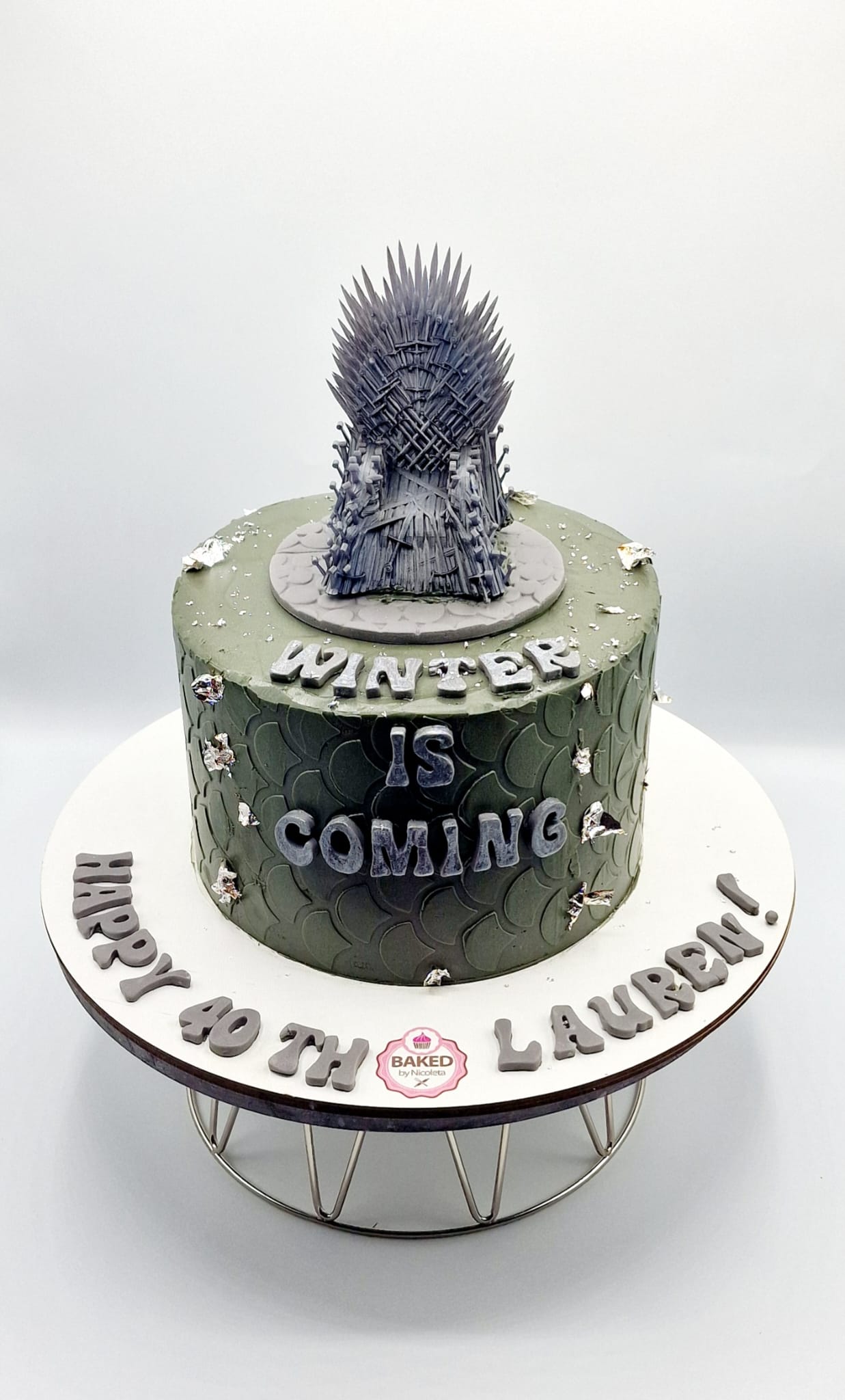Bespoke custom celebration cake for Ladies & Elegance handcrafted by Nicoleta
